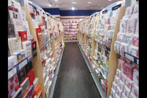 Although gift categories are being pushed, the new Clintons store on Cheapside still has a substantial card offer